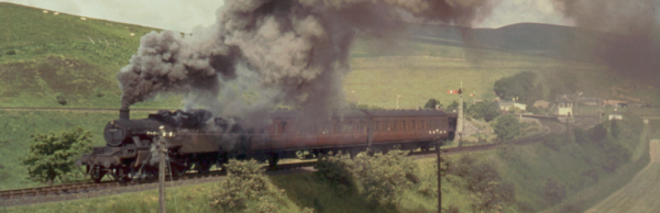 The Muirkirk to Lanark train departing Inches station